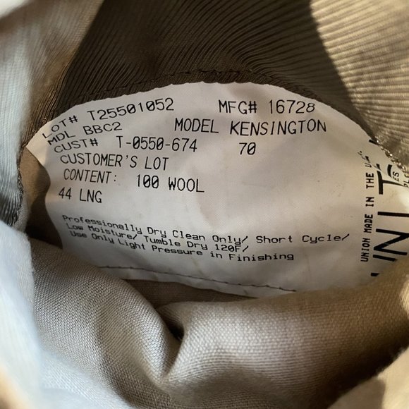 Burberry Mens suit Jacket Windowpane 44L Wool - Picture 6 of 9